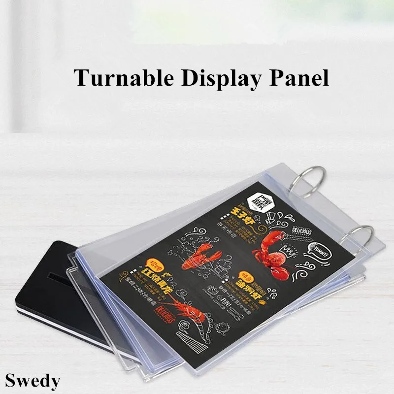 A4 Pagina Draaien Tafel Acryl Teken Houders Display Stand Voor Restaurant Menu Papier Kaarthouder Poster Label Frame