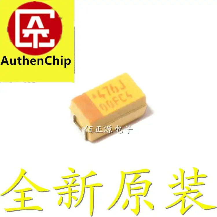 10Pcs 100% Original New In สต็อกตัวเก็บประจุแทนทาลัม SMD 3216A 6.3V 47UF ± 10% TAJA476K006RNJ 1206