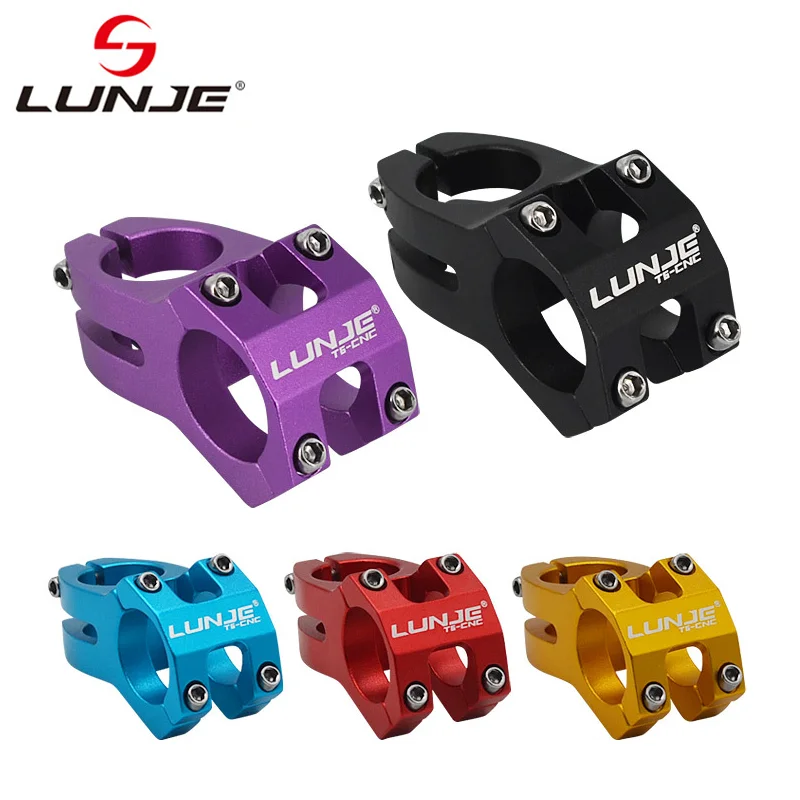 LUNJE MTB Stem 31.8x45mm High-strength Short Handlebar Stem Aluminum Alloy Bicycle Bridge Racing Downhill Bike / Road Bike Stem