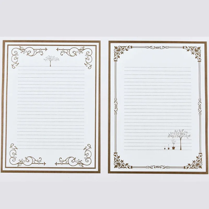8pcs Lot High Quality European Retro Letter Pad Confession Invitation Writing Paper Romantic Pattern Creative Stationery