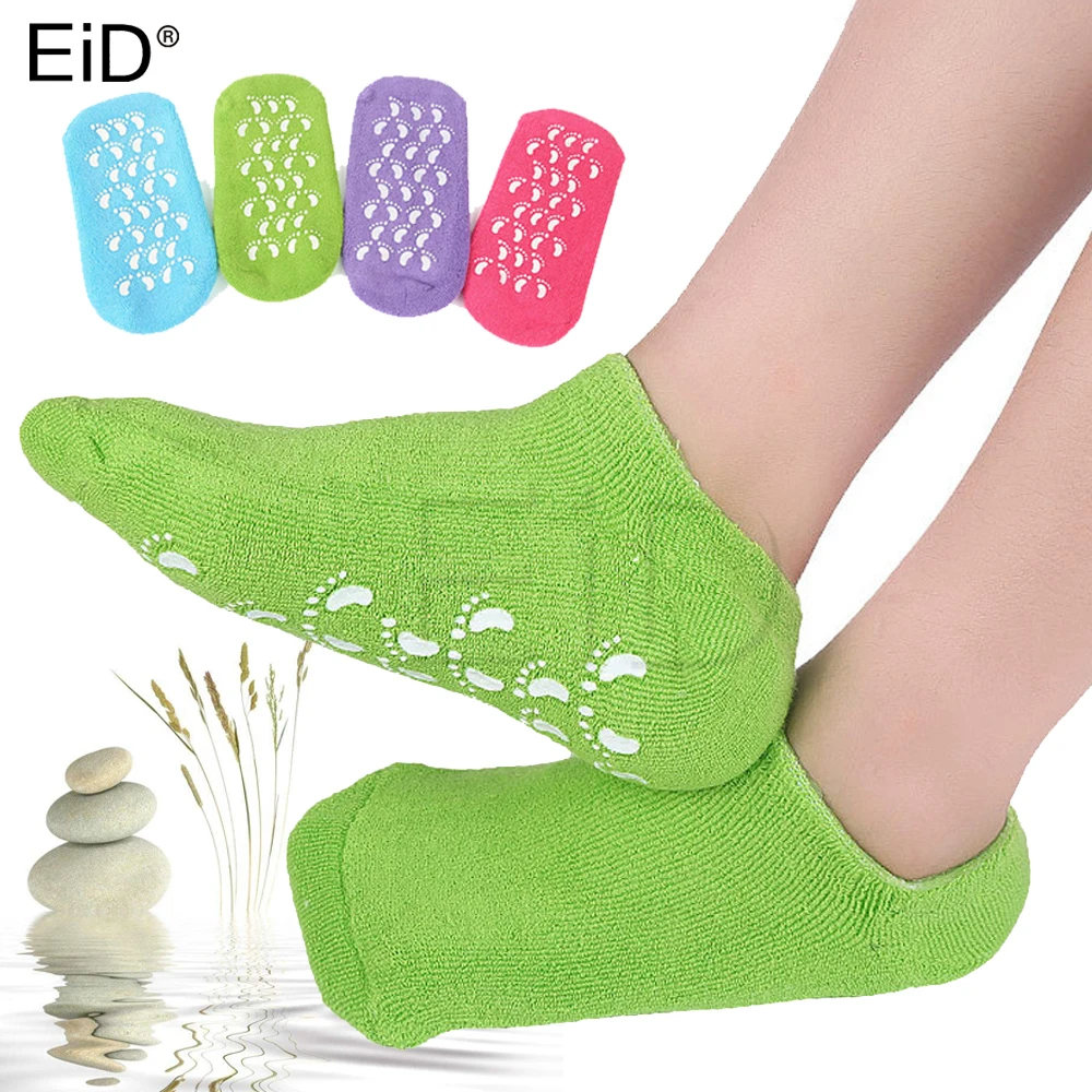 

EiD Gel SPA Socks pads Moisturizing Whitening Exfoliating Anti Cracked Foot Skin Care Protector Feet Heel Mask Inserts insoles