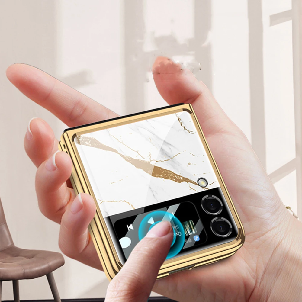 For Samsung Z Flip 3  Phone Case Ultra-Thin Cover Anti-Fall Painted PC Limited Edition Foldable Shell