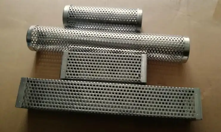Round BBQ Grill Hot Cold Smoking Mesh Tube Smoke Generator Steel Pellet Smoker 15cm 30cm
