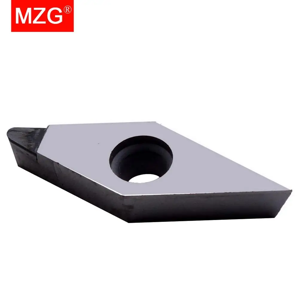 MZG 1pcs VCGT 1103  VCGT 1604 04 08 12 PCD CNC Cutting Aluminum Copper Processing Boring Turning Diamond Insert for SVXC Holder