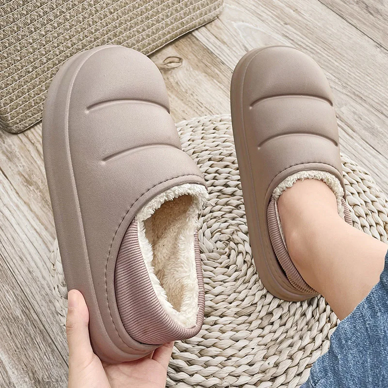 Home Cotton Shoes Girls Women Men Winter Fashion Casual Female Male Boys Boots Indoor Comfortable Warm Flat House Slippers