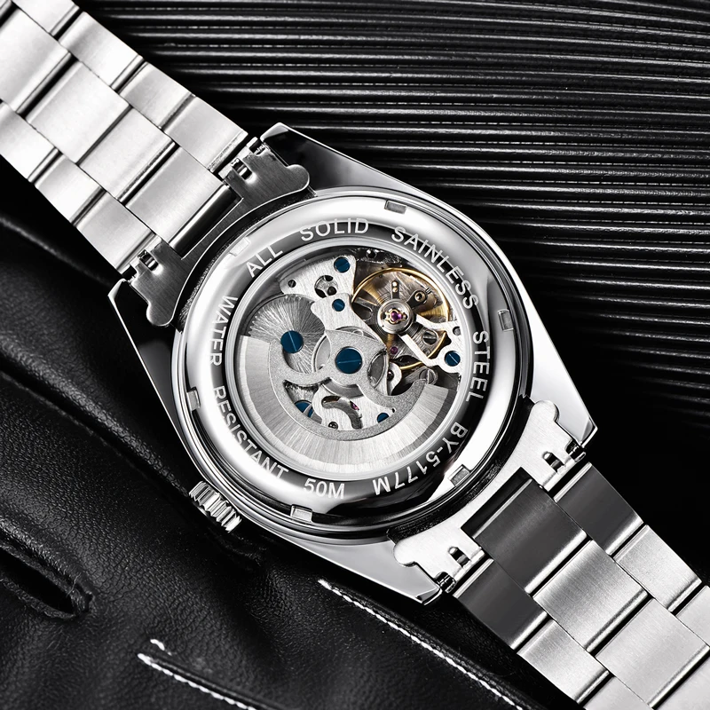 Men\'s Watches BENYAR Top Luxury Brand Men Mechanical Automatic Watch For Men Sport Business Stainless Steel Relogio Masculino