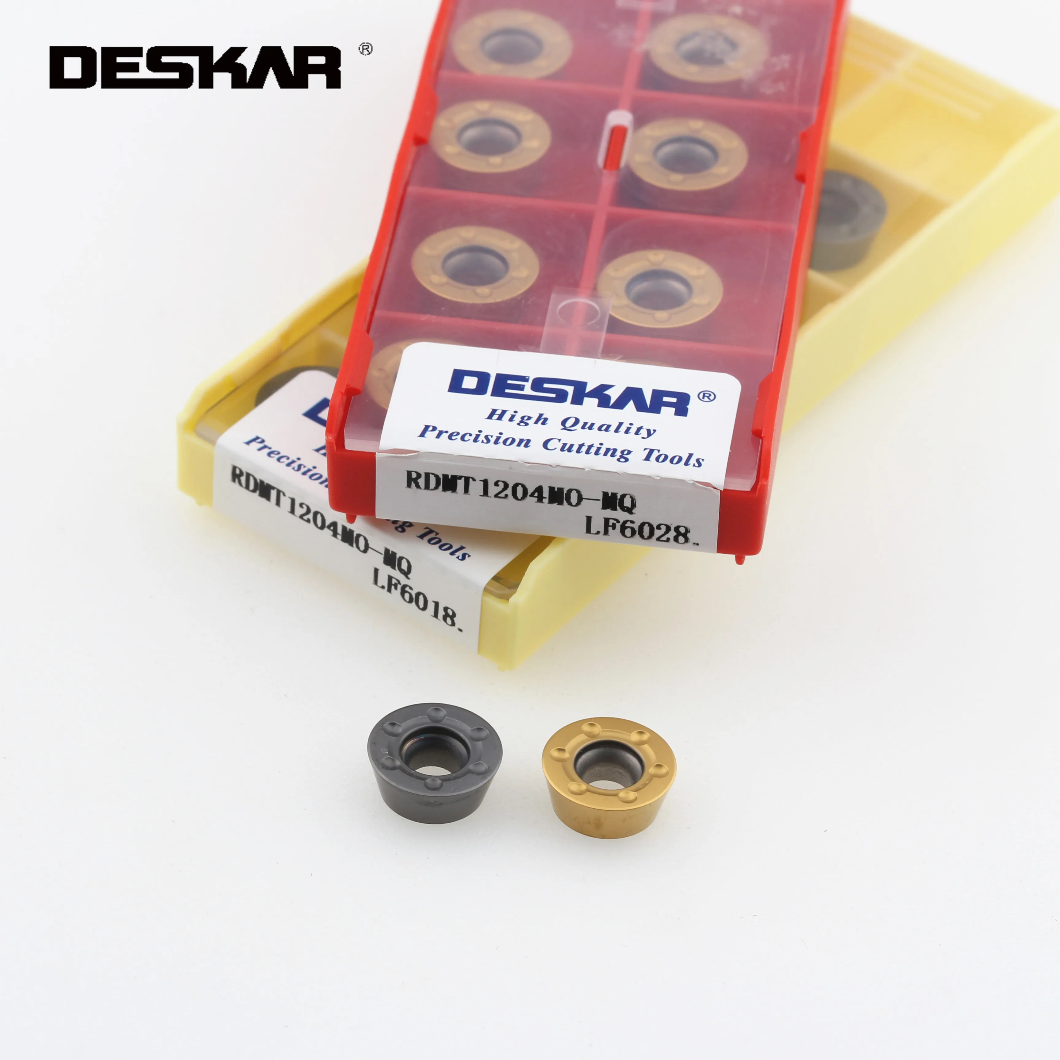 DESKAR RDMT1204MO-MQ LF6028 LF6018 CNC 원래 초경 삽입 밀링 선반 도구 선반 밀 커터 절단 블레이드