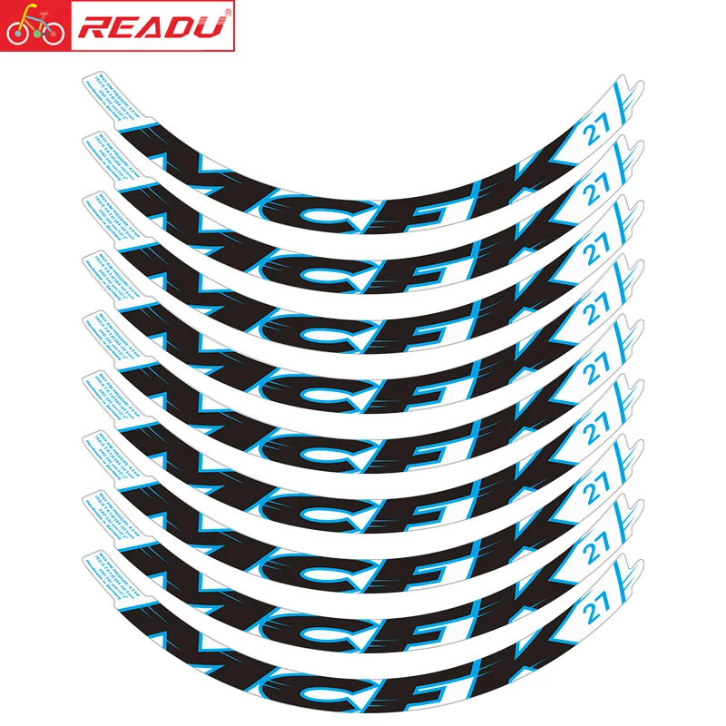 

READU bicycle stickers MTB MCFK 27.5 inch wheel set stickers mountain bike rim decals transparent bottom