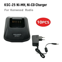 Cargador de KSC-25 Para Kenwood, NX-220, NX-320, TK-2140, TK-2160, TK-2170, TK-2360, TK-3140, TK-3160, TK-3170, TK-3173, TK-3360, 10 Uds.