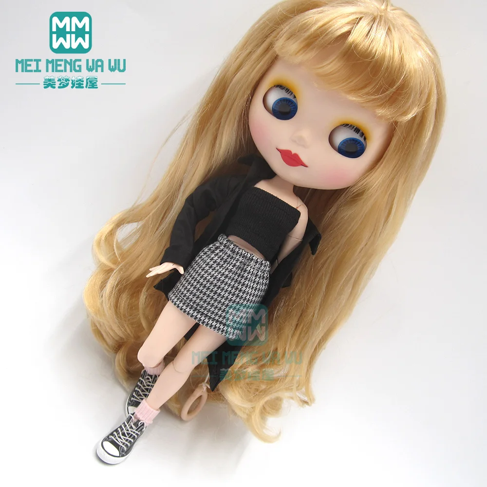 

Короткая юбка, рубашка для куклы, 28-30 см, blyth Azone OB22 OB24, подарок для девочки