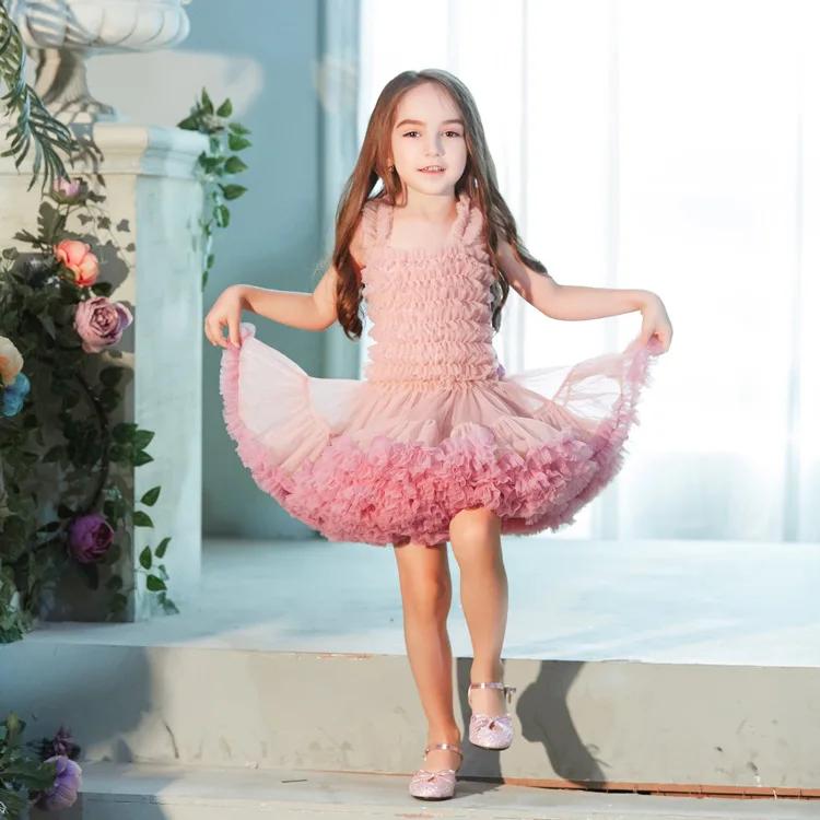 

Baby Girl super beautiful mesh tutu dress KIds Girls SUmmer Sleeveless party Princess Dresses