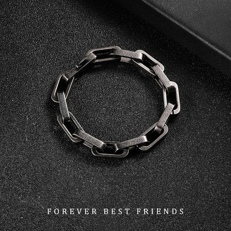 Fashion Colorful Hip Hop Men's Stainless Steel Bracelet Flower Element Square Three-Dimensional Mosaic Couple Bracelets for Men