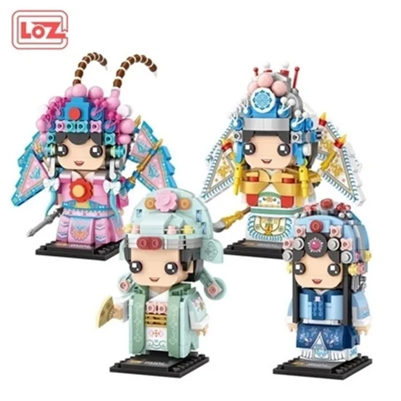 New arrive LOZ Building Blocks toys Peking Opera character National Quintessence  assembly toys for children Christmas Gift