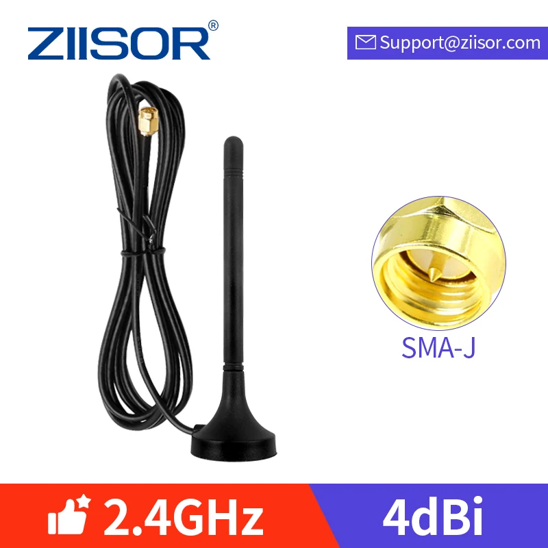 Antena routera 2.4GHz Wifi Omni 2.4G antena modemowa z podstawą magnetyczną SMA męski WLAN DTU wzmacniacz antena Antena G2400-3