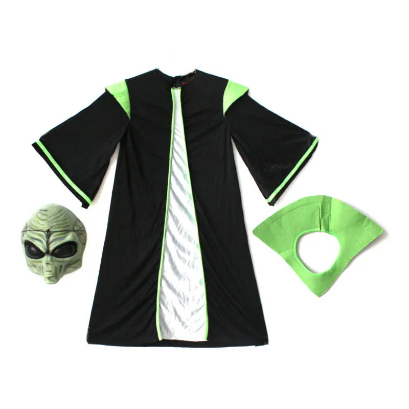 Child Adult Deluxe All-powerful Leader Out Space Scary Alien Costume For Kids Robe Halloween War cosplay S M L