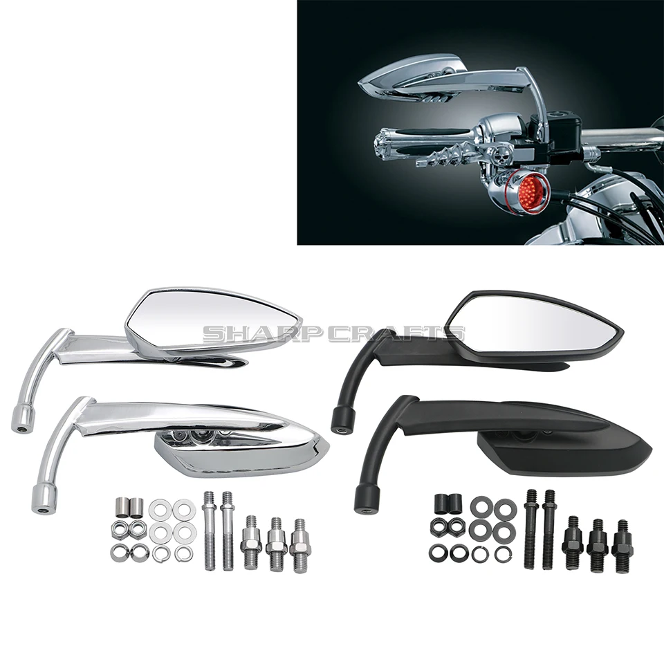 Motorcycle Parts Rear View Side Mirrors For Yamaha Dragstar DS V-star XVS400 XVS650 XVS950 XVS1100 XVS1300 ( Skull Skeleton )