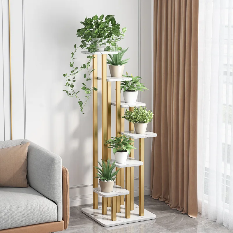 Light luxury flower rack indoor household living room shelf multi floor balcony decoration green rose    pot rac