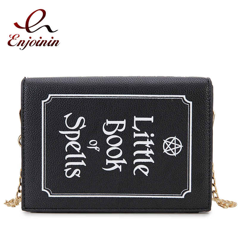 Black Magic Book of Spells Clutch Bag for Women Fashion Chain Shoulder Bag Small Purses and Handbags Female Crossbody Bag 2021