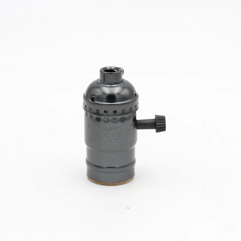 Vintage Lamp Socket E27 E26 Bulb Base Light Holder With Pull Chain Swith And Knob Switch