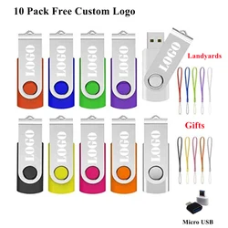 10 pack Custom logo high speed memoria OTG flashdrive 32GB pendrive 128GB waterproof pen drive 16GB 8GB usb2.0 metal stick key