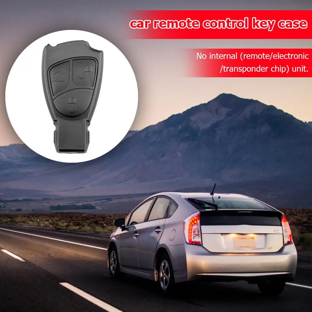 سيارة مفتاح تحكم عن بعد قذيفة ABS 3 زر مفتاح غطاء قذيفة استبدال لمرسيدس بنز W203 W211 W204 الأسود #4