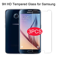 3PCS Phone Screen Protector Tempered Glass for Samsung Galaxy S6 S7 Protective Film for Samsung Note 3 4 5