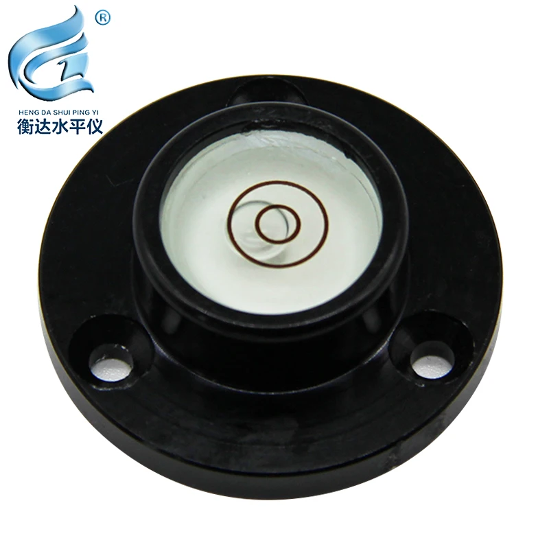 Metal round horizontal bubble with mounting hole spirit level high precision level bubble 34*20*12mm