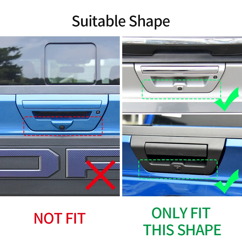 JHO Plastic Carbon Grain Tailgate Handle Overlay Cover Trim for Ford F150 2016-2017 Raptor Gen 2 Car Accessories