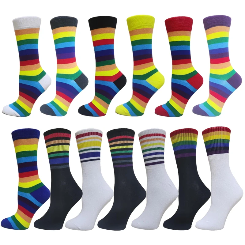 

3 pairs/lot Woman socks Harajuku style fashion street colorful socks Korean women's style candy color skateboard rainbow socks