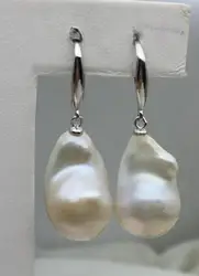 Unique Pearls jewellery Store 14-17mmx22-28mm Huge Baroque Freshwater Pearl Dangle Earring Charming Women Jewelry