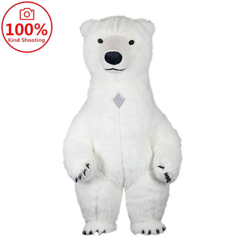 

Air Inflation Polar Bear Mascot Costume for Advertising Customize Adult for Wedding Halloween Mascot Costume Animal Costume