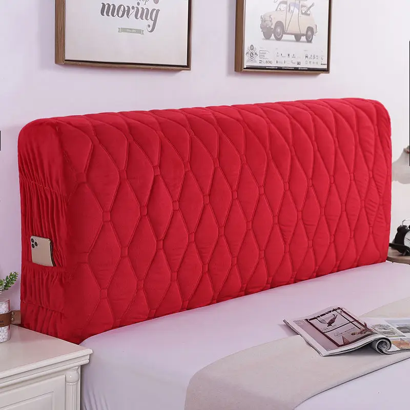 European High Grade Thicken Flannel Quilted Headboard Cover King  Single Size Soft Velvet All-inclusive Head Cover 240x75cm