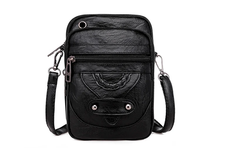 Vintage Pu Leder Umhängetaschen für Frauen kleine Cross body Telefon Geldbörse Handtasche Tasche weibliche Brieftaschen Tasche – Detail 17