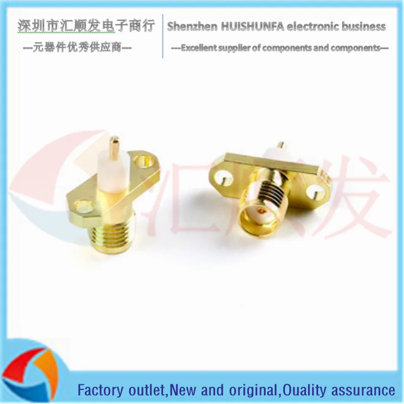 2PCS!!! SMA-KF RF adapter SMA male connector 2 hole diamond flange female socket outer screw inner hole