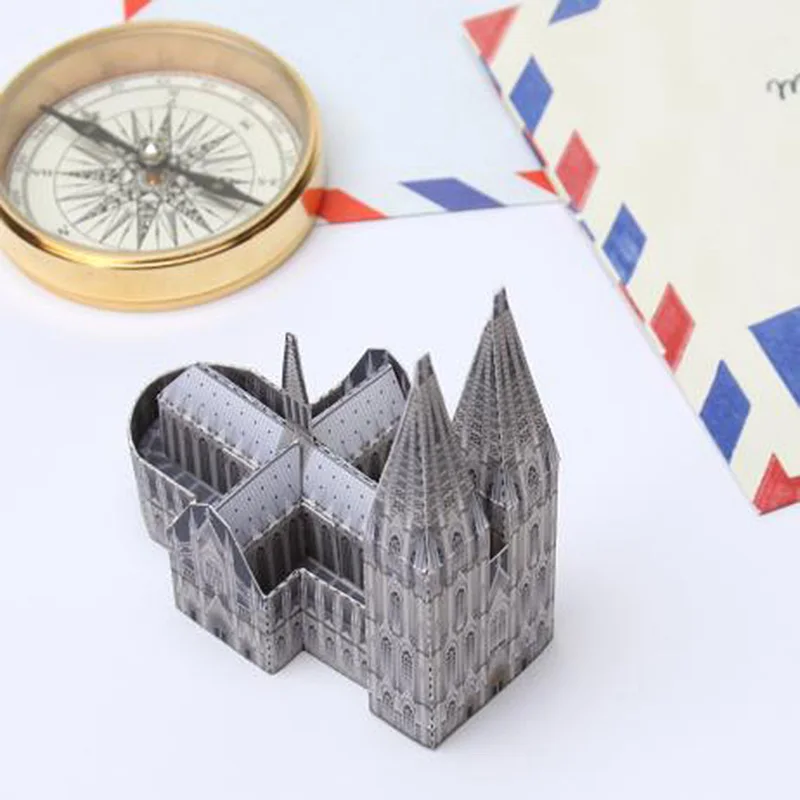 Niemcy kolonia katedra składane Mini 3D papieru modelu domu Papercraft sztuka DIY Origami budynku dzieci dorosłych zabawki wykonane ręcznie QD-133