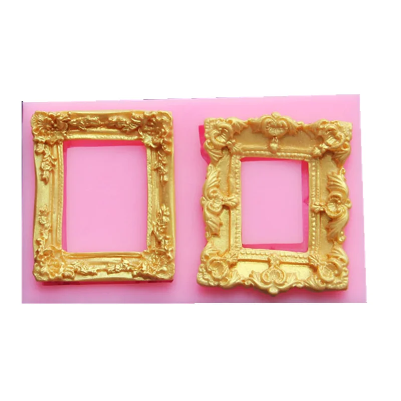 Photo Frames Resin Mold Cake Chocolate Lace Decoration DIY Dessert Candy Pastry Fondant Silicone Moulds Kitchen Baking Tools