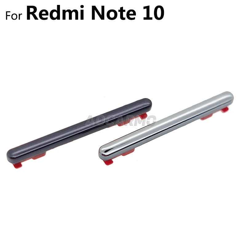 Aocarmo For Xiaomi Redmi Note 10 / Note10 Pro Power On Off Button + Volume Up Down Buttons Side Switch Key Replacement Part