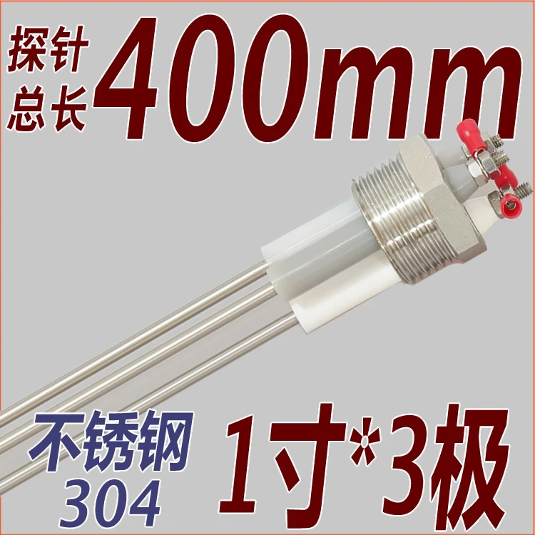 Stainless steel 304 boiler electrode water level probe probe probe probe rod sensor 1 inch, 2 poles and 3 poles