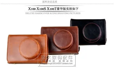 Retro Color Luxury Digital Camera PU Leather Case Genuine leather Bag box for Fujifilm Fuji x100v X-100V Protective sleeve Cover