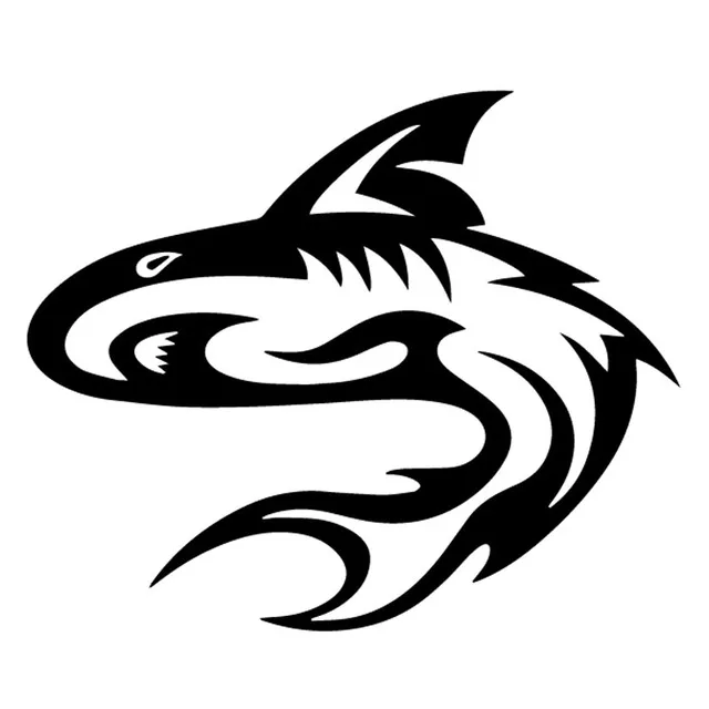 

14.8CM*12.3CM Tribal Shark Great White Car Sticker Car Window Vinyl Decal