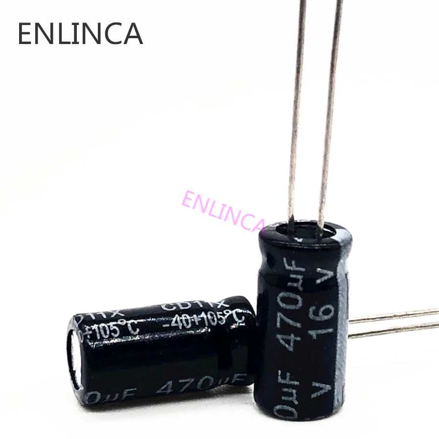 20pcs/lot Q12 470uf16V Low ESR/Impedance high frequency aluminum electrolytic capacitor size 6x12 16V 470uf 20%