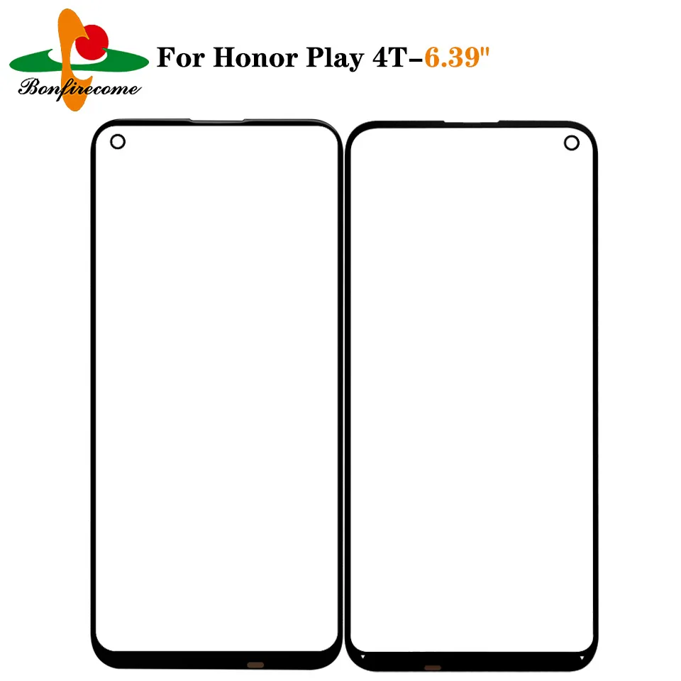 Outer Screen For Huawei Honor Play 4T AKA-AL10 Front Touch Screen Glass Outer Lens Replacement