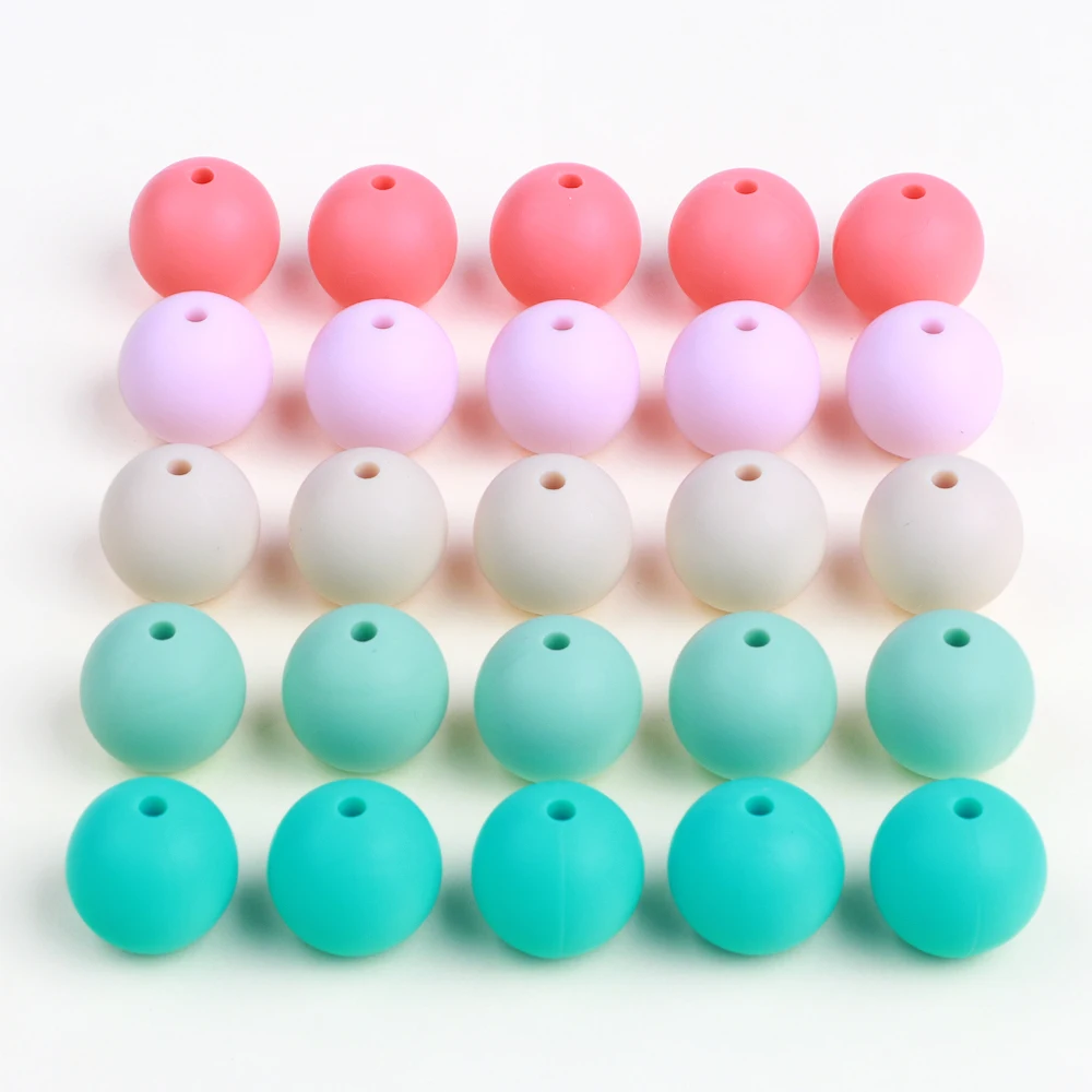 12mm 10Pcs Silicone Beads BPA Free Material for DIY Baby Teething Beads Necklace Toy Gift Food Grade Baby Teether TYRY.HU