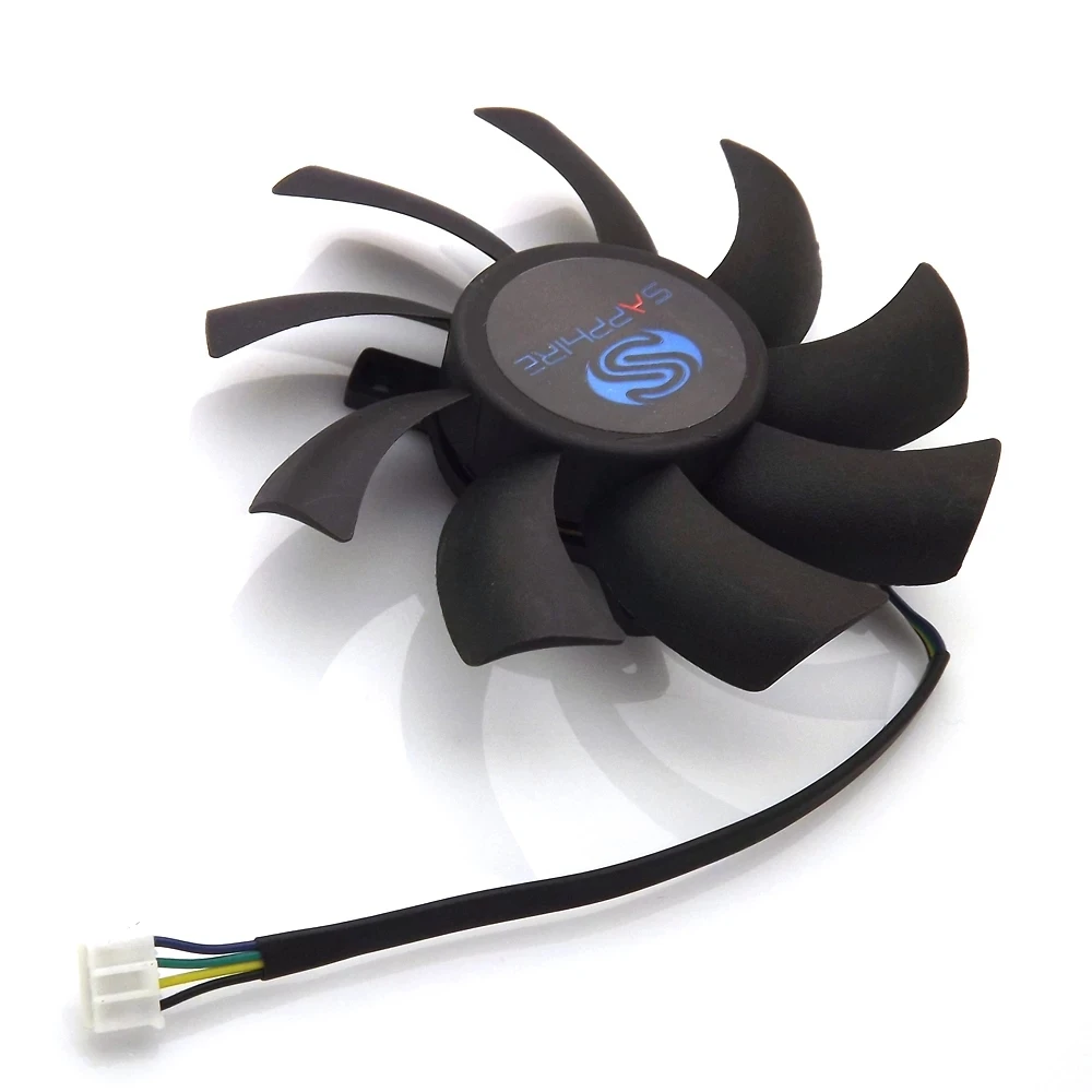 Ventilador de refrigeración para tarjeta gráfica/de vídeo, 4 cables, 4 pines, DC12V, 0.3A, 83mm, 40x40x40mm, para Sapphire HD7750, HD7770