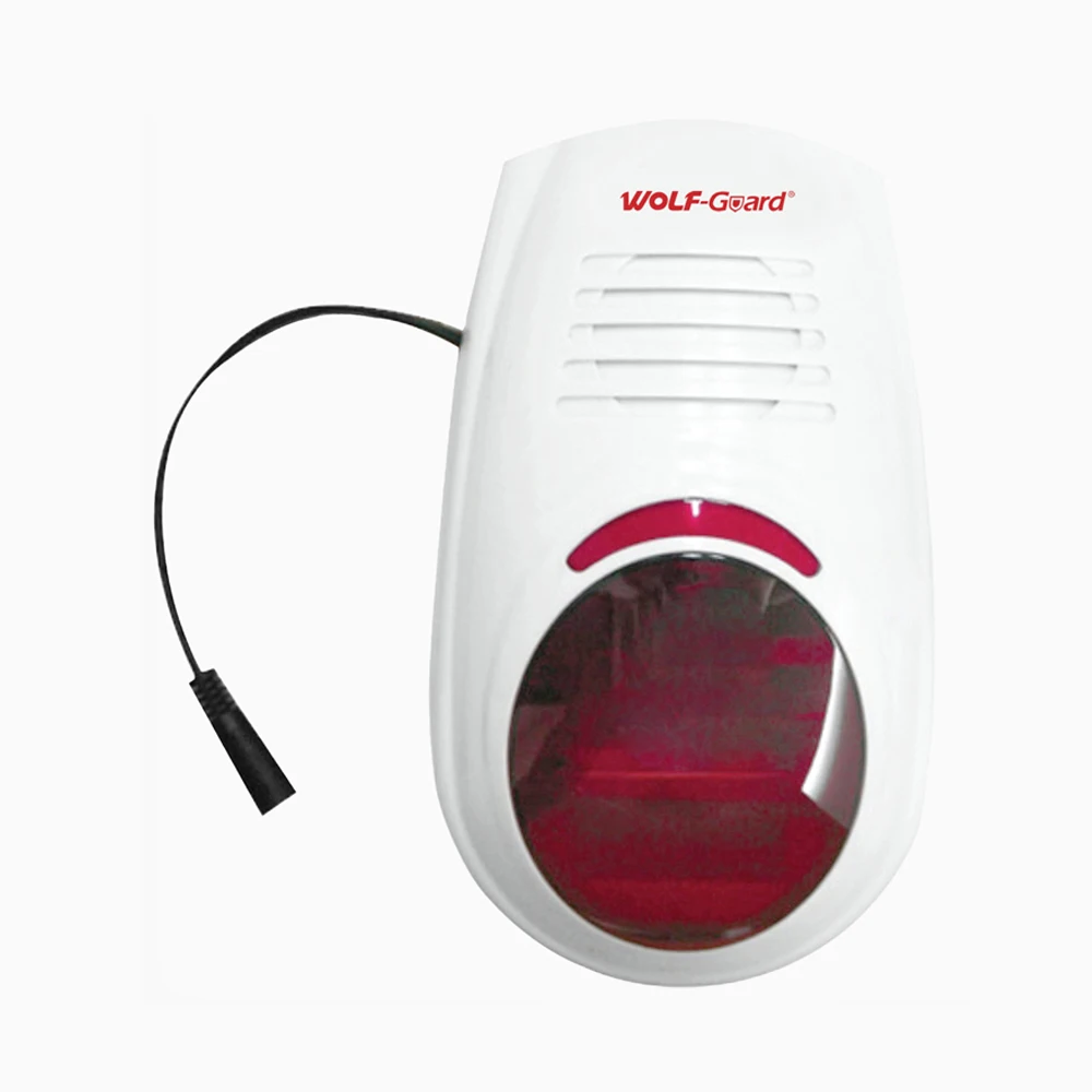 Wolf-Guard 433MHz ไร้สายเสียงกระพริบไซเรน 110dB ในร่มกลางแจ้งกันน้ําสําหรับ GSM WiFi Home Security ระบบกันขโมย