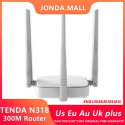 Tenda N318 300Mbps kablosuz WiFi yönlendirici Wi-Fi tekrarlayıcı, rus Firmware + çoklu dil Firmware, yönlendirici/WISP/tekrarlayıcı/AP modeli