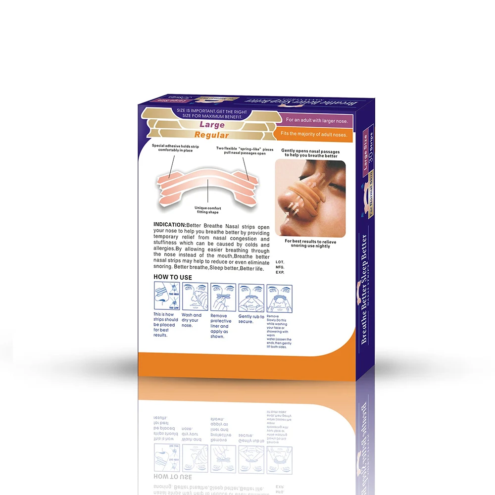 150pcs/5Box Anti Snoring Patch Better Breath Nasal Strip Helps Reduce Mouth Snoe Sleep Comfortable Anti-snoring Sticker
