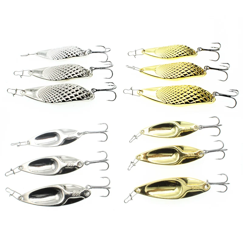 1pcs Metal 10g/15g/20g Fishing Lures Wobbler Spinner Bait Spoon Artificial Bass Hard Sequin Paillette Metal Steel Hook Lures