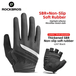 ROCKBROS-guantes de ciclismo transpirables, para primavera, otoño y verano, para bicicleta de montaña