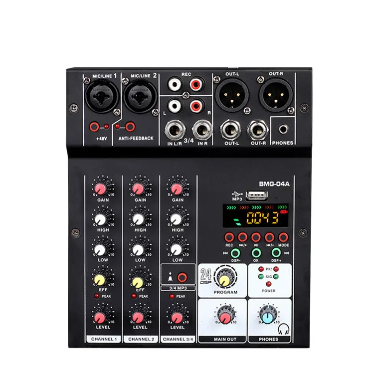 

BMG DJ Controller Mixer Mixing Console USB with Audio Interface for Computer Recording